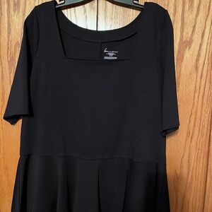 Black peplum top